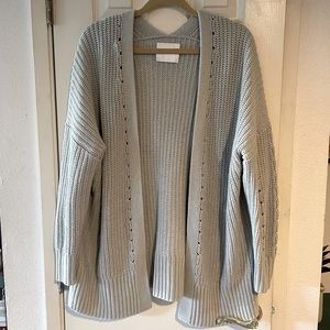 Lucky Brand Grey Knit Cardigan